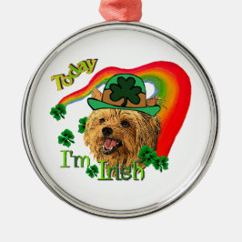 Yorkshire Terrier St Patricks Metalen Ornament