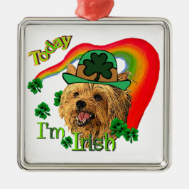 Yorkshire Terrier St Patricks Metalen Ornament