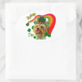 Yorkshire Terrier St Patricks Ovale Sticker (Tas)