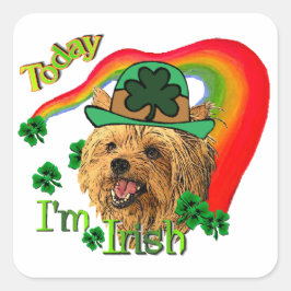 Yorkshire Terrier St Patricks Vierkante Sticker