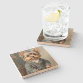 Yorkshire Terrier Stenen Onderzetter (Zijkant)