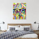 Yorkshire Terrier Stretched Canvas Print (Insitu (Slaapkamer))