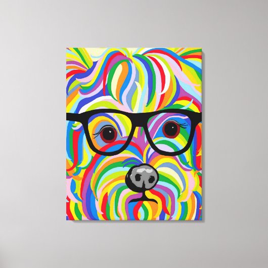Yorkshire Terrier Stretched Canvas Print (Voorkant)