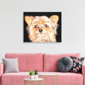 Yorkshire Terrier Stretched Canvas Print (Insitu (Woonkamer))