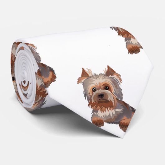 Yorkshire Terrier Stropdas (Opgerold)