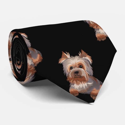 Yorkshire Terrier Stropdas (Opgerold)