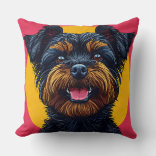 Yorkshire Terrier Tegen een Helder Achtergrond Kussen