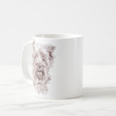 Yorkshire Terrier tekening Koffiemok (Voorkant links)
