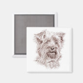Yorkshire Terrier tekening Magneet (Voorkant / Achterkant)