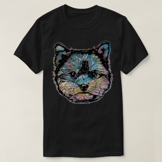 Yorkshire Terrier Tie Dye T-shirt (Design voorkant)
