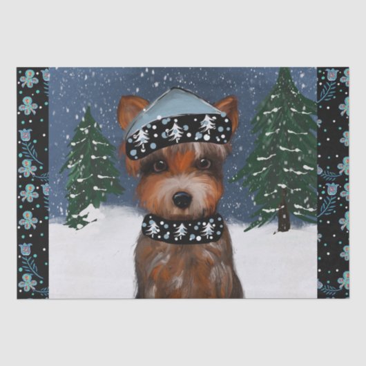 Yorkshire Terrier Tissuepapier (Voorkant)