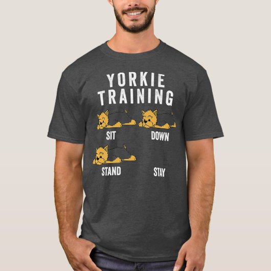 Yorkshire Terrier Training Hond Premium T-shirt (Voorkant)