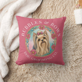 Yorkshire Terrier Trimsalon Kussen | Roze