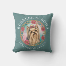 Yorkshire Terrier Trimsalon Kussen | Teal