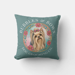 Yorkshire Terrier Trimsalon Kussen | Teal