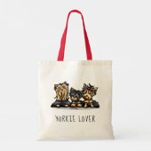 Yorkshire Terrier Trio Yorkie Lover Tote Bag (Achterkant)
