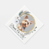 Yorkshire Terrier Trouwservetten Met Honden Foto Servet (Hoek)