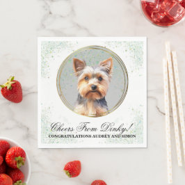 Yorkshire Terrier Trouwservetten Met Honden Foto Servet