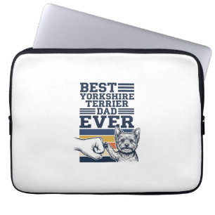 Yorkshire Terrier Vader Vuist Bump Vintage Vector Laptop Sleeve