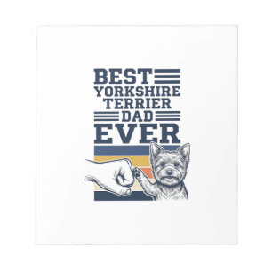 Yorkshire Terrier Vader Vuist Bump Vintage Vector  Notitieblok