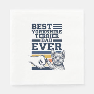Yorkshire Terrier Vader Vuist Bump Vintage Vector  Servet