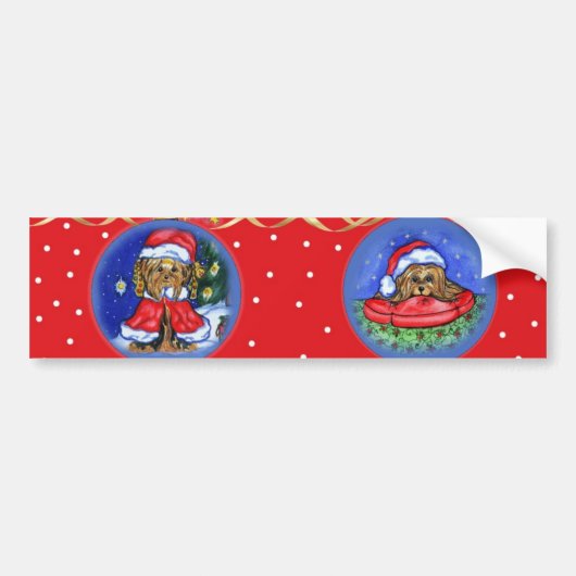 Yorkshire Terrier Vakantie Bumpersticker (Voorkant)