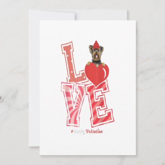 Yorkshire Terrier Valentijnsdag Gift Aankondiging (Voorkant)