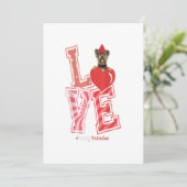 Yorkshire Terrier Valentijnsdag Gift Aankondiging (Staand voorkant)