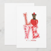 Yorkshire Terrier Valentijnsdag Gift Aankondiging (Voorkant / Achterkant)