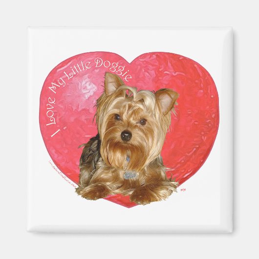 Yorkshire Terrier Valentijnsdag Magneet (Voorkant)