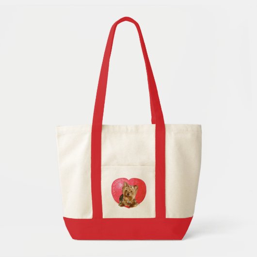 Yorkshire Terrier Valentijnsdag Tote Bag (Voorkant)