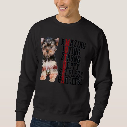 Yorkshire Terrier Verbazingwekkend Liefdevol Sterk Trui (Voorkant)