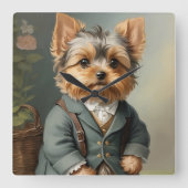 Yorkshire Terrier Vierkante Klok (Voorkant)