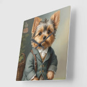 Yorkshire Terrier Vierkante Klok (Hoek)