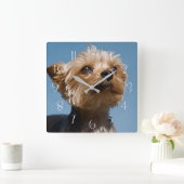 Yorkshire Terrier Vierkante Klok (Huis)