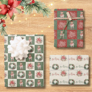 Yorkshire Terrier Vintage Kerstmis Inpakpapier Vel