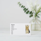 Yorkshire Terrier Visitekaartje (Staand voorkant)