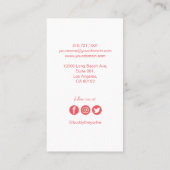 Yorkshire Terrier  Visitekaartje - Roze (Achterkant)