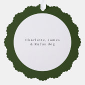 Yorkshire Terrier Voordeur Kerst Ornament Kaart (Achterkant)