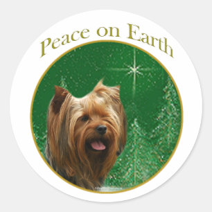 Yorkshire Terrier Vrede Ronde Sticker