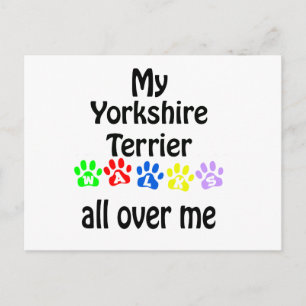 Yorkshire Terrier wandelingen ontwerp Briefkaart