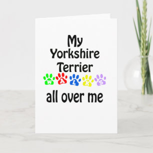Yorkshire Terrier wandelingen ontwerp Feestdagen Kaart