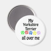 Yorkshire Terrier wandelingen ontwerp Magneet (Voorkant / Achterkant)