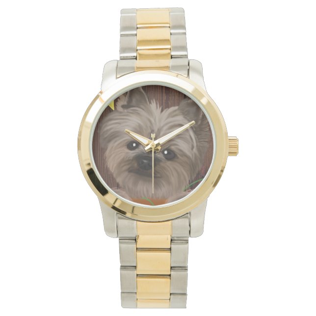 Yorkshire Terrier Watch Horloge (Voorkant)