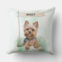 Yorkshire Terrier Watercolor Gepersonaliseerde Hon