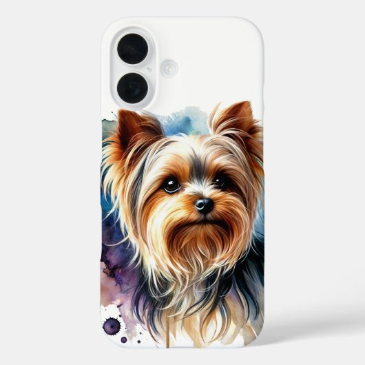 Yorkshire Terrier Waterverf Case-Mate iPhone Case (Achterkant)