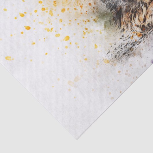 Yorkshire Terrier Waterverf Decoupage Tissuepapier (Detail)