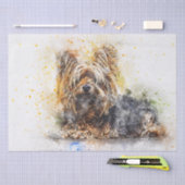 Yorkshire Terrier Waterverf Decoupage Tissuepapier (Craft)