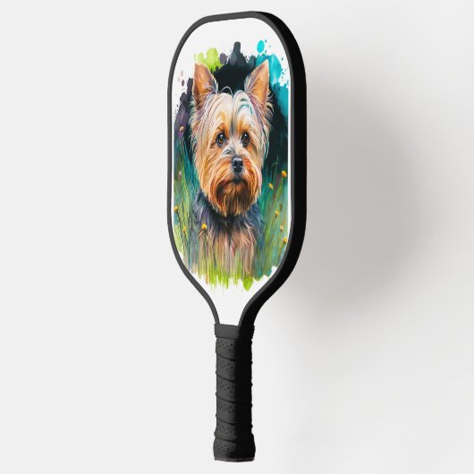 Yorkshire Terrier Waterverf Pickleball Paddle (Links)