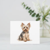 Yorkshire Terrier waterverf print Yorkie hondenkun (Staand voorkant)